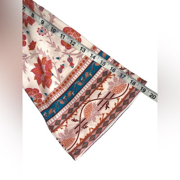 NEW FLYING TOMATO Boho Multicolor Prairie Dress Tie Neck Women’s Size Medium - Picture 10 of 11